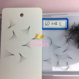 Loose premade fans Sharp stem 6D 0.05 500pcs/box