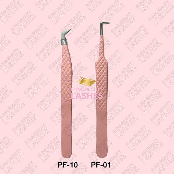 Fiber tip lash tweezers, PF10+PF01 free shipping