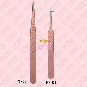 Fiber tip lash tweezers, PF06+PF01 free shipping