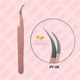 Fiber tip lash tweezers, 4pcs/set free shipping