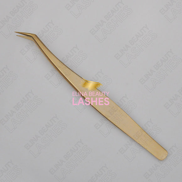 45 degree angled Lash Tweezers T62