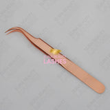 J curl Rose Gold Lash Tweezers T64